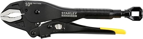 Stanley FatMax Gripzange / Feststellzange (250 mm, gebogene Backen, TRULOCK-Zugmechanismus für kontrolliertes Lösen, induktionsgehärtete Greifflächen, justierbare Spannkraft) FMHT0-74886 - Cheap-Us