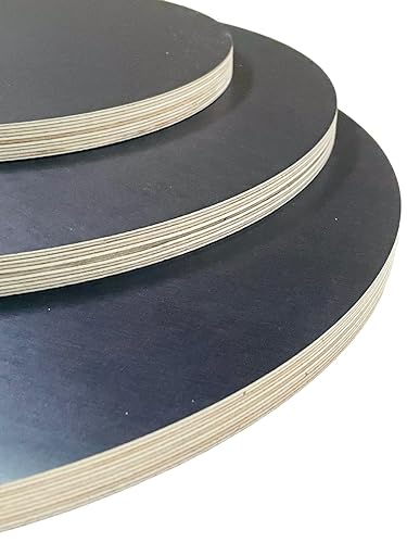 DeinZuschnitt24 Runde Holzplatte 15 mm (300 mm) - Wasserfest & Vielseitig einsetzbar für Möbel, Anhänger und mehr! - Cheap-Us