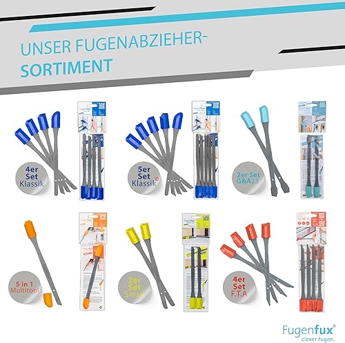 FUGENFUX® G&A 23° Glas und Anschlussfugen| Fugenabzieher für flache Fugen | 2er-Set mit 8mm & 10mm Größen -Revolutionäre Zauberspitze für Enge Stellen - Cheap-Us