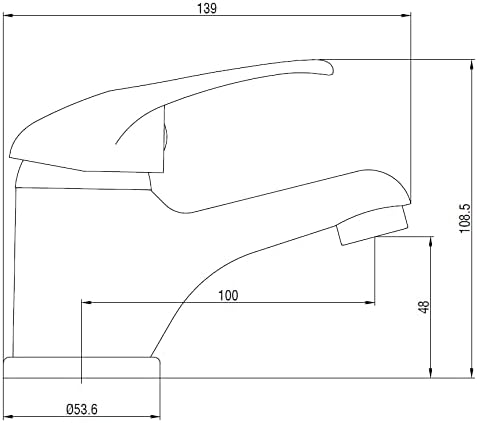 Niederdruck Waschtischarmatur Tuganna® Einhebel Bad Armatur Chrom 2406111 - Cheap-Us