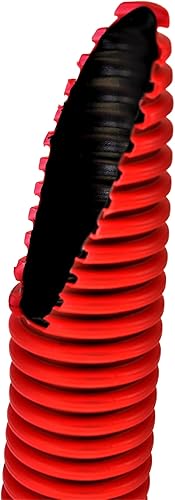 Unterirdisches Wellrohr M50 mm | Leerrohr Elektrorohr Erdwellrohr Rot | 5m 10m 25m 50m (50 Meter) - Cheap-Us