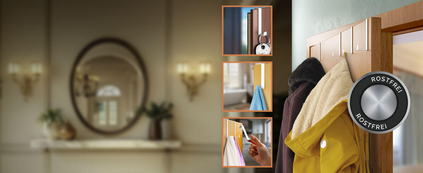 perchero puerta, gancio porta, door hooks