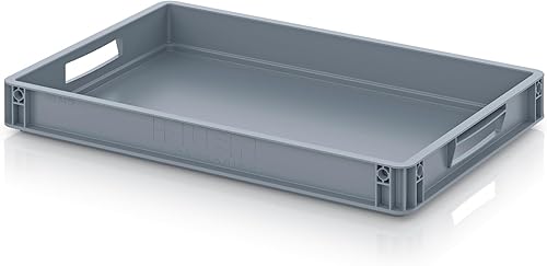 Auer Auffangschale, für Öl und Benzin, für die Garage, Werkstatt, aus Kunststoff, stapelbar, 60 x 40 x 7,5 cm, 15 l grau - Cheap-Us