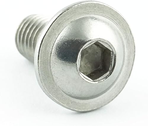 Eisenwaren2000 | M5 x 12 mm Linsenkopfschrauben mit Innensechskant und Flansch (50 Stück) - ISO 7380 Linsenkopf Schrauben mit Flachkopf und Bund - Gewindeschrauben - Edelstahl A2 V2A - rostfrei - Cheap-Us