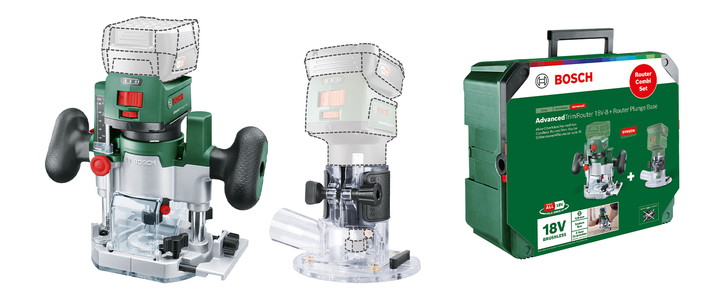 Entdecke die neue 18V Akku-Kanten-/ Oberfräse