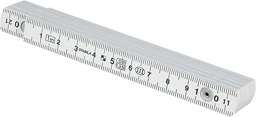STABILA Kunststoff-Gliedermaßstab Type 1107, 2 m, weiß, metrische Skala - Cheap-Us