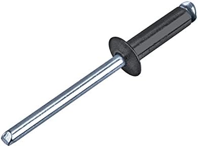 100 Stück Blindnieten Flachkopf Nieten Alu/Stahl 3,0x10,0 mm schwarz RAL 9005 Popnieten - Cheap-Us