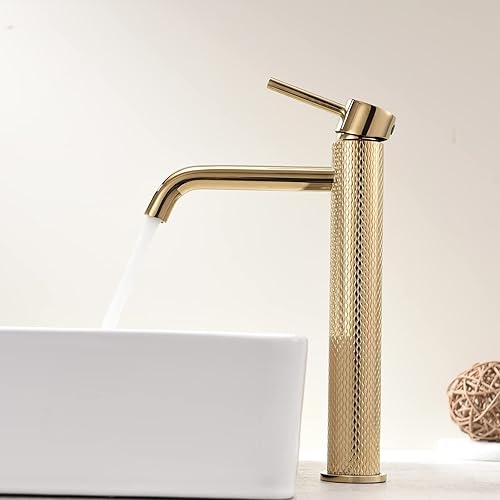 TIMACO Mischbatterie Bad Wasserhahn Badarmatur Waschtischarmatur Waschbeckenarmatur Waschbecken Badezimmer,Schwarz und Gold - Cheap-Us