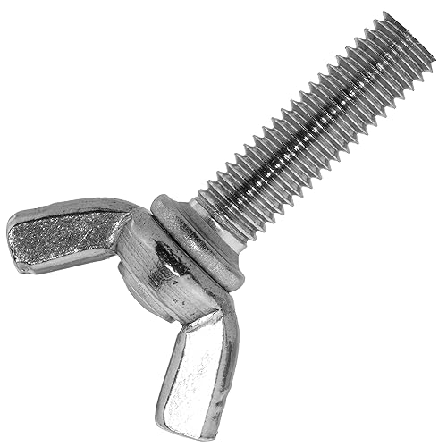 Techtanium® Flügelschrauben M4 x 20 mm [amerikanische Form] aus Edelstahl A2 (200 Stück) | Versch. Größen & Verpackungseinheiten verfügbar | Schmetterlingsschrauben | Fluegelschrauben | ähnl. DIN 316 - Cheap-Us