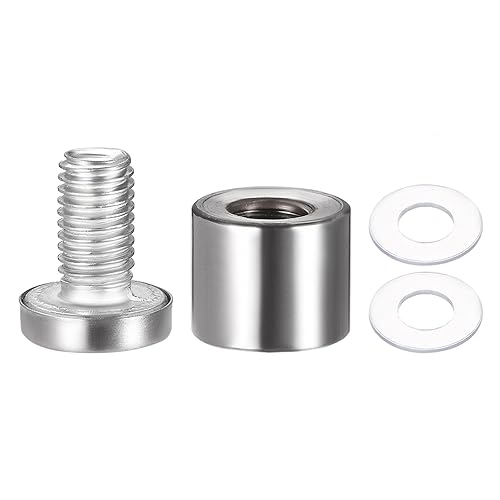 QUARKZMAN 19mm Durchm 25mm Lang Glas Abstandshalter x 4Stk Edelstahl Wandmontage Nägel für Beschilderung Brett und Rahmen - Cheap-Us