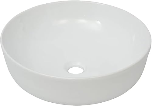 vidaXL Waschbecken Rund Keramik 41,5x13,5cm Waschschale Aufsatzwaschbecken - Cheap-Us