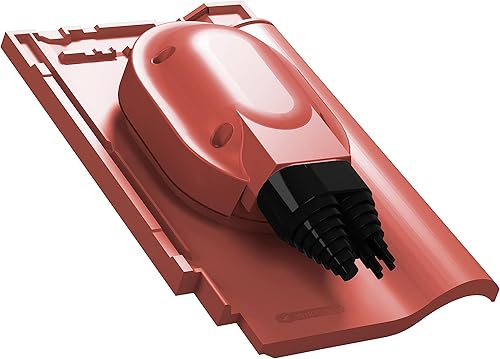 Wasserdichter Solardurchgang Photovoltaik-Dachdurchgang für Koramic - Alegra 9 Dachziegel - Solar Dachdurchführung (RAL 9005 - Schwarz) - Cheap-Us