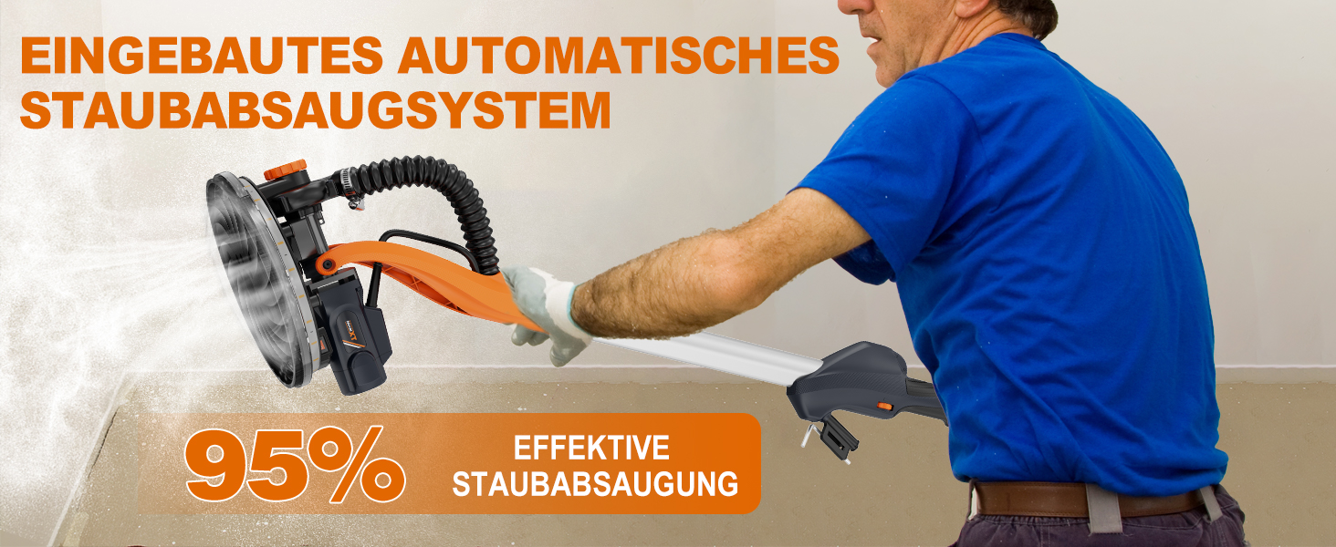 wandschleifer mit absaugung-95% Effektive Staubabsorption