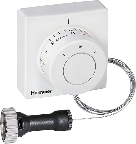 TA Heimeier Thermostat-Kopf Ferneinsteller Kapillarrohr 5 m, 2805-00.500, Weiß - Cheap-Us