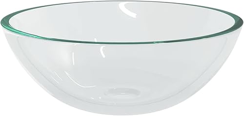 ShGaxin Waschbecken Glas 50x37x14 cm Transparent, Aufsatzwaschbecken, Bathroom Sink, Waschtisch, Aufsatzbecken, Ablaufgarnitur - 345237 - Cheap-Us