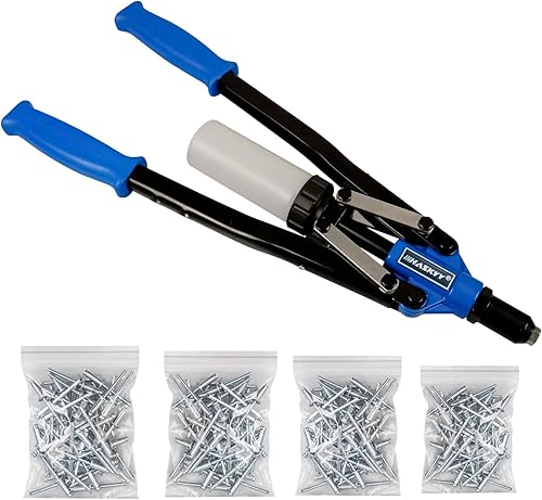 Blindnietzange Hebelnietzange Set Nietzange Poppnietzange 3,2-6,4mm inkl. 150 Alunieten im Sortimentskasten - Cheap-Us