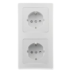 wanddsteckdose doppeldose küchensteckdose silber grau 