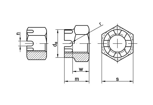2 Stk Kronenmutter DIN 935 M24 - Stahl verzinkt - Cheap-Us