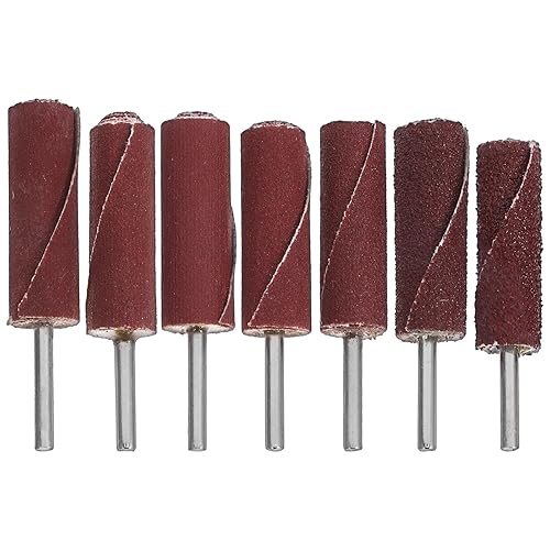 iplusmile Handgeführte Gummi-Schleiftrommel, 7 Stück Schleiftrommeln Schleifaufsätze Schleifhülsen Schleifstäbe Zubehör - Cheap-Us