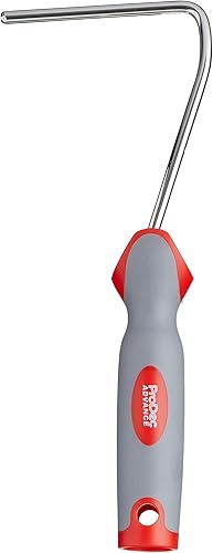 ProDec Advance Mini-Farbrollenrahmen mit weichem Griff, 100 mm, kompatibel mit allen Mini-Farbrollern – 250 mm lang, universelle verchromte Steckstange mit 6 mm Durchmesser - Cheap-Us