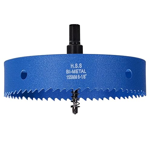 Lochsäge 110mm, Schnellarbeitsstahl HSS M42 Bi-Metall Lochsäge, Lochfräser mit Sechskant-Schaft und Bohrer für Holz, Trockenbau und Metallblech 1 Stück Blau - Cheap-Us