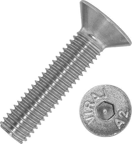 Senkkopfschrauben mit Innensechskant (ISK) M10x55/55 mm aus Edelstahl A2 (5 Stück) | DIN 7991 - Senkschrauben - Schrauben von MESAROS® - Cheap-Us