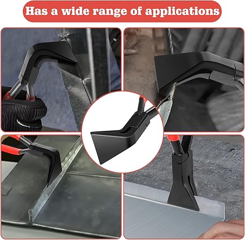 TOATELU Rot Abkantzange Falzzange: Abfalzen Werkzeug mit Rutschfestem Griff, Breit 60 mm Biegezange, Dachdecker Werkzeug aus Chrom-Vanadium-Stahl, Blechbiegezange für Heimwerker (180°) - Cheap-Us