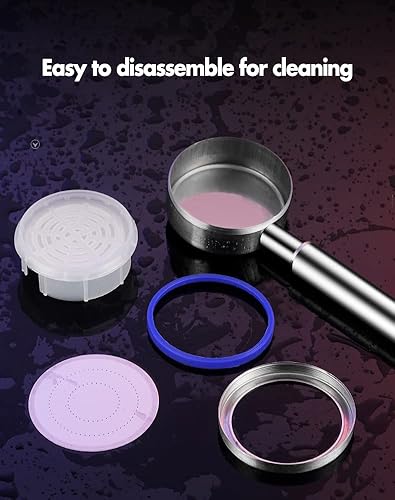Olliwon Duschkopf Hochdruck aus Edelstahl 304 Handbrause Dusche Badezimmer Wassersparend Einfache Installation - Cheap-Us