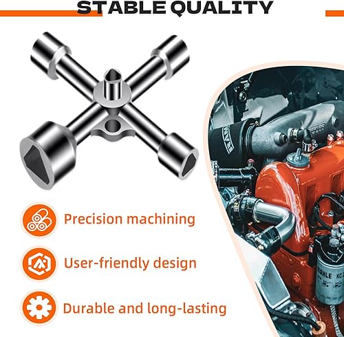 Dreikantschlüssel,Schlüssel Dreikant Utilities Mülltonne Absperrpfosten Cross Bauschlüssel Universal Dreieck Multifunktionale Key Set Poller Schaltschrankschlüssel Universeller Dreiecksschlüssel - Cheap-Us