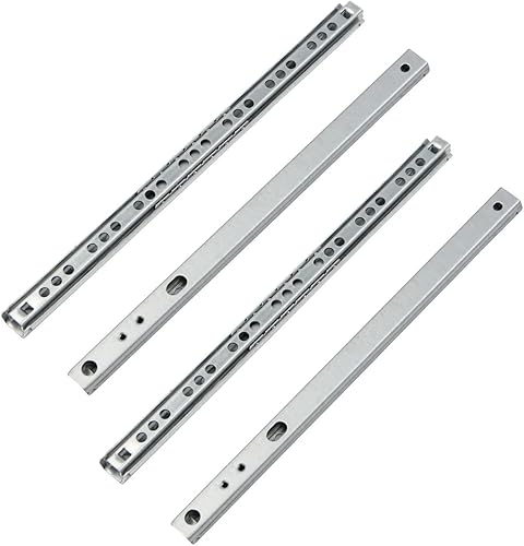 MOCNT 2 Paar (4 Stück) 374mm Schubladenführungen 17mm Nut Schubladenschienen Vollauszug Schubladenauszug Kugellager Stahl Schienen Schubladen Auszugsschienen Kabinett - Cheap-Us
