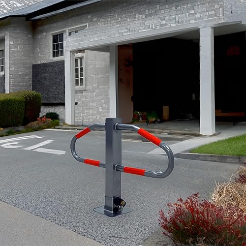 Parkplatzsperre 47 x 73 cm Metall grau abchließ- und klappbar Parkplatzbügel Sperrbügel Parkplatzblockierer Parkbügel Poller klappbar - Cheap-Us