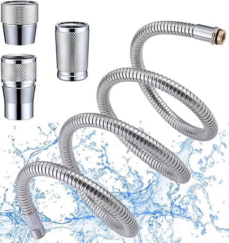 Küchenarmaturschlauch Ersatzteile kompatibel mit Grohe 46174000 46092000, Ladylux Metalflex Schlauch mit 3 Anschlüssen für Grohe K4 K7, ausziehbare Armaturen für Bridge Ladylux Cafe und Alira, 149,9 - Cheap-Us