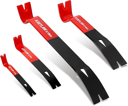 KRETLAW 4tlg flaches Brecheisen-Set, 140/190/250/380mm Brecheisen mit Nagelzieher, Brechstange, Allzweck-Klauenstange für Umbauten und Holzbearbeitung - Cheap-Us