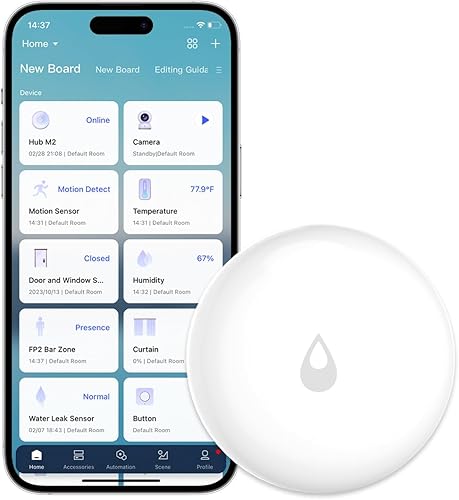 Aqara Wassermelder, Erfordert Aqara Hub, Wassersensor Drahtloser Flutdetektor für Alarmanlage und Smart Home, Wassermelder-Alarm für Küche, Badezimmer, Keller - Cheap-Us