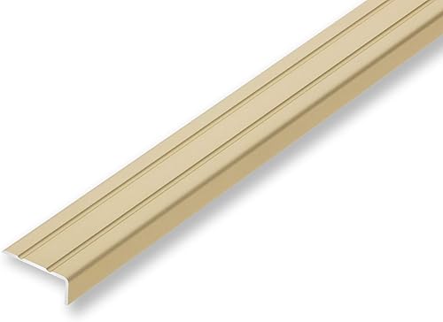 (6,99EUR/m) 25 x 10 x 900 mm Treppenwinkel silberfarben selbstklebend Treppenkantenprofil Treppenkante Kantenschutz - Cheap-Us
