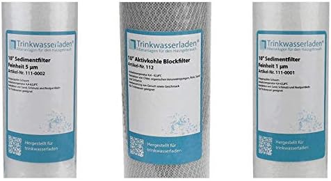 Trinkwasserladen 1 Jahr Filter Set 10' 6-teilig Ersatzfilter Umkehrosmose RO Sediment Aktivkohle - Cheap-Us