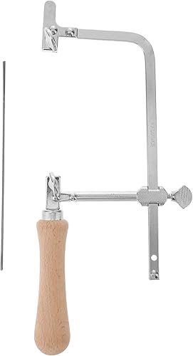 Schmucksäge Verstellbare Juweliersäge Rahmen mit Sägeblättern Professionelles Schmuckherstellungskit für Werkzeuge Zur Herstellung von Kunstrahmen (Mit 12 Sägeblättern) - Cheap-Us