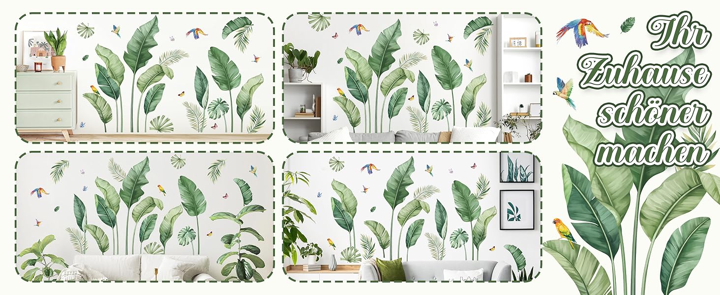 Blätter Wandaufkleber