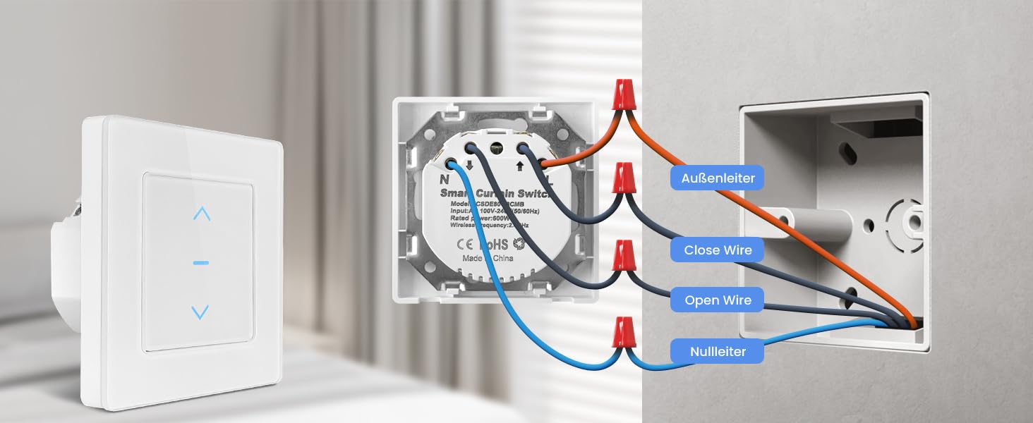 wlan rolladenschalter smart life unterputz