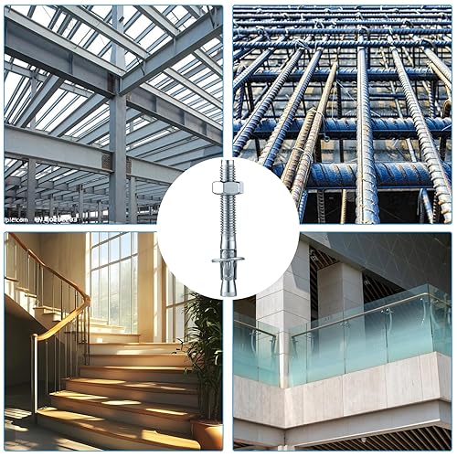 UVVRUR 14 Stück verzinkte Schwerlastanker mit ETA-Option 7, Industriequalität, Bolzenanker, Schwerlastdübel, Keilanker, Anker, Ankerbolzen, Blitzdübel, M10 x 90 (M10X90) - Cheap-Us