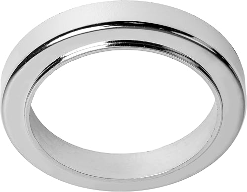 Waschbecken Armatur Rosette, 2 Pack, Ø 50 mm Außen, Ø 33 mm Innen, 6 mm Höhe, ABS in Hochglanz-Optik, mit Dichtung, Abdeckrosette Wasserhahn, Zubehör Grundplatte zur Abdeckung größerer Lochdurchmesser - Cheap-Us