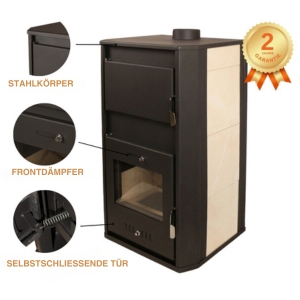 Kaminofen Holzofen Wasserführend BALKAN ENERGY Bellarosa