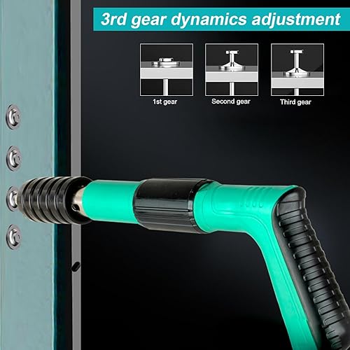 Nagelpistole Nägel Druckluft Set, Bolzenschussgerät Beton, Manuelle Nail Gun Werkzeug, Hammer Gun, Nagelschussgerät mit Schutzbrillen und 10 Runden Nägeln, für Stahl & Beton, Einfacher Bedienung - Cheap-Us