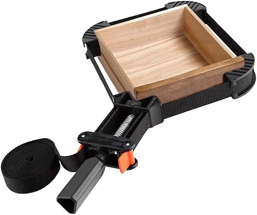 CODIRATO Rahmenspanner Bandspanner mit 4 Backen, Aluminium Winkelspanner mit 4m Nylongurt Eckenspanner Ecke Klemme Bandzwinge für Bilderrahmen, Schublade - Cheap-Us