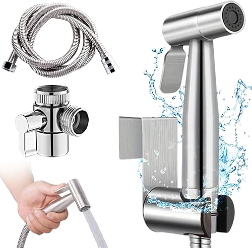 LURNODY Bidet Handbrause für Toilette,Bidet Edelstahl Handbrause Set,Handheld Bidet Sprayer for Toilet,Zum Waschen Von Bad,Küche und Balkon - Cheap-Us