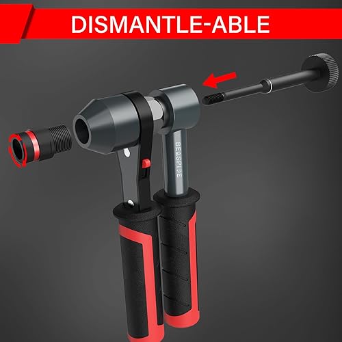 Nietmutternzange Set, Beaspire Nietmutter Kit, Professionelle Ratschenmutter Werkzeugsatz M4, M5, M6, M8 Einpressmuttern (Standardkonfiguration 4 Dorne & 40 Mutter) - Cheap-Us