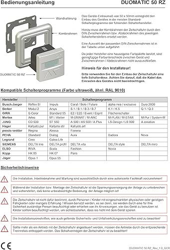 Duomatic 50 RZ Rolladensteuerung Zeitschaltuhr UP 7082/50RZ Jalousieschalter - Cheap-Us