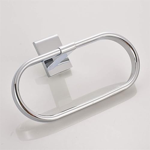 Flybath Oval Handtuchring Messing Poliertes Chrom Handtuchhalter Stilvolle Wandmontage - Cheap-Us