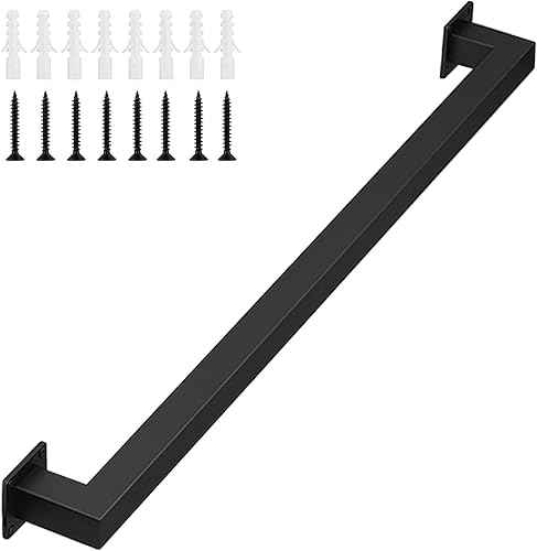 Gorssen 150cm Handlauf for Treppen, Schwarz Industrieschmiedeeisen Rohr Banister Treppengeländer Innen und Außen, Matte Black Metal Treppe Treppengeländer - Cheap-Us