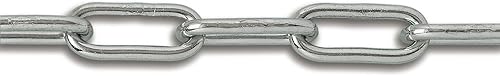 Chapuis LSABO30E Kette, verschweißt, mit langen Gliedern, Stahl/Zink, belastbar bis 55 kg, Durchmesser 3 mm, länge 8 m - Cheap-Us